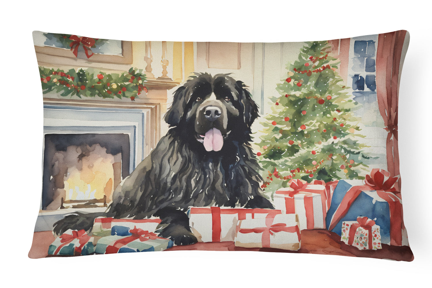 Buy this Newfoundland Cozy Christmas Throw Pillow