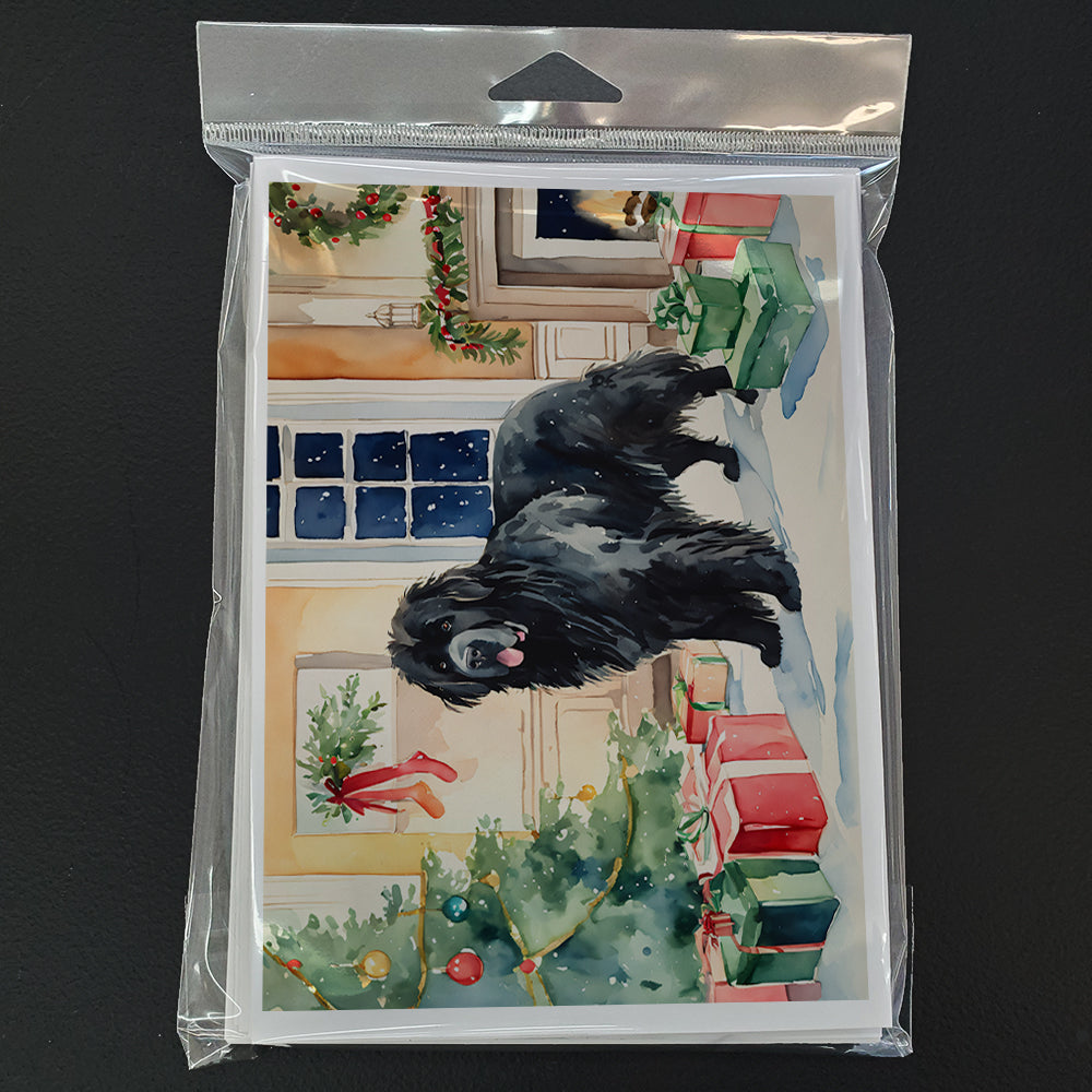 Newfoundland Cozy Christmas Greeting Cards Pack of 8
