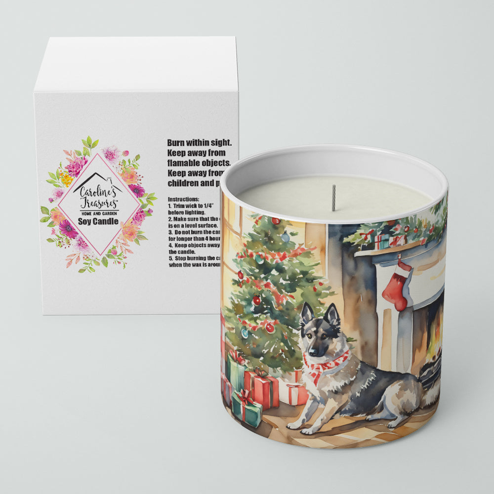 Buy this Norwegian Elkhound Cozy Christmas Decorative Soy Candle