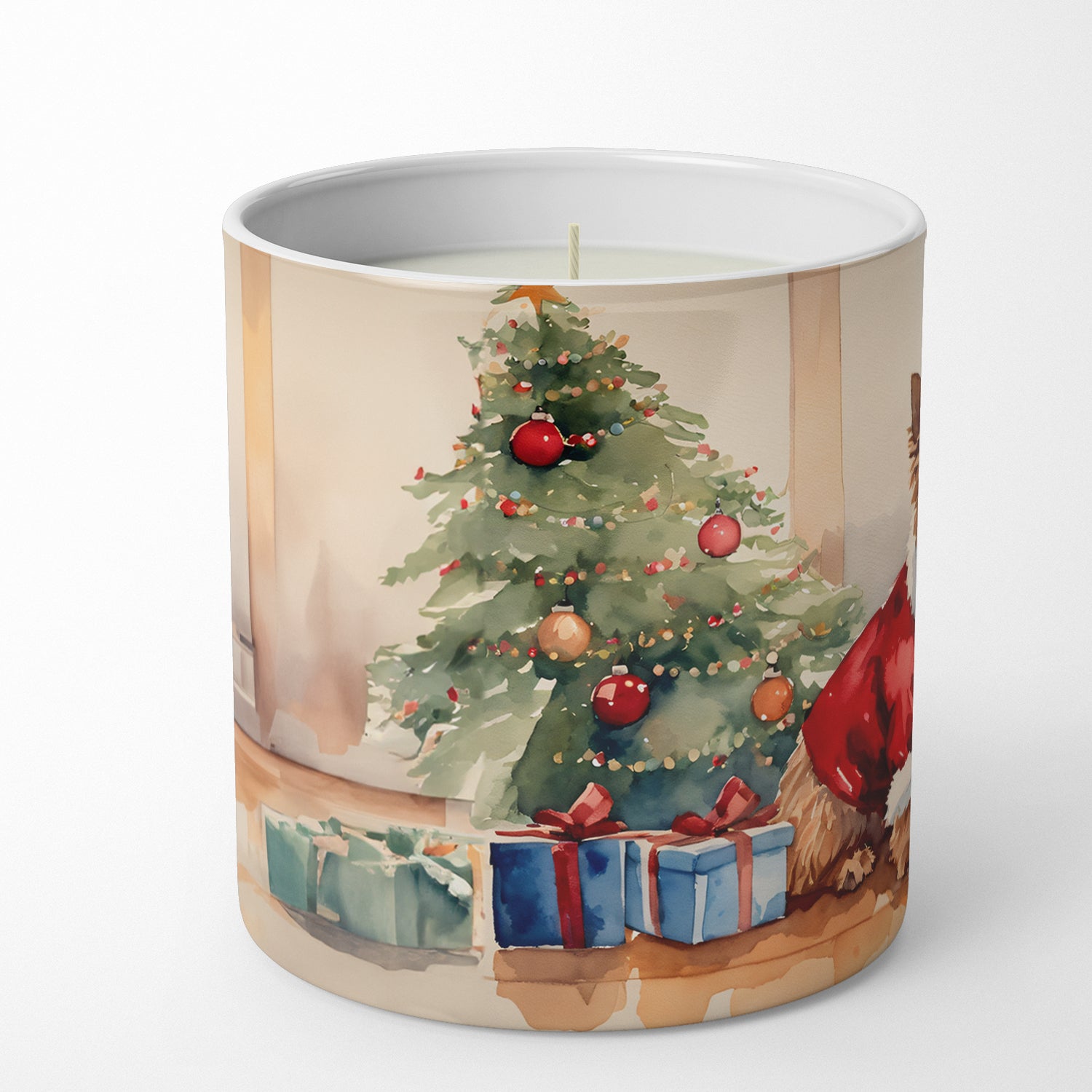 Norwich Terrier Cozy Christmas Decorative Soy Candle