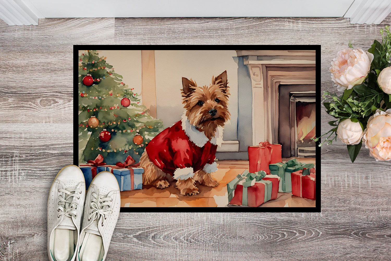Buy this Norwich Terrier Cozy Christmas Doormat