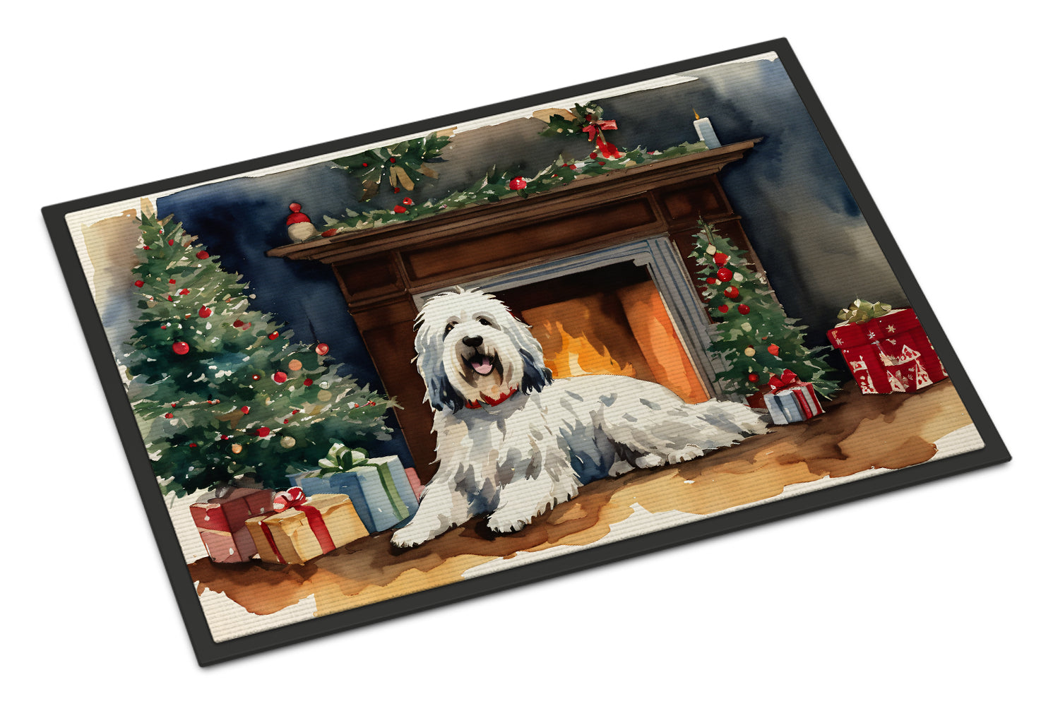 Buy this Old English Sheepdog Cozy Christmas Doormat