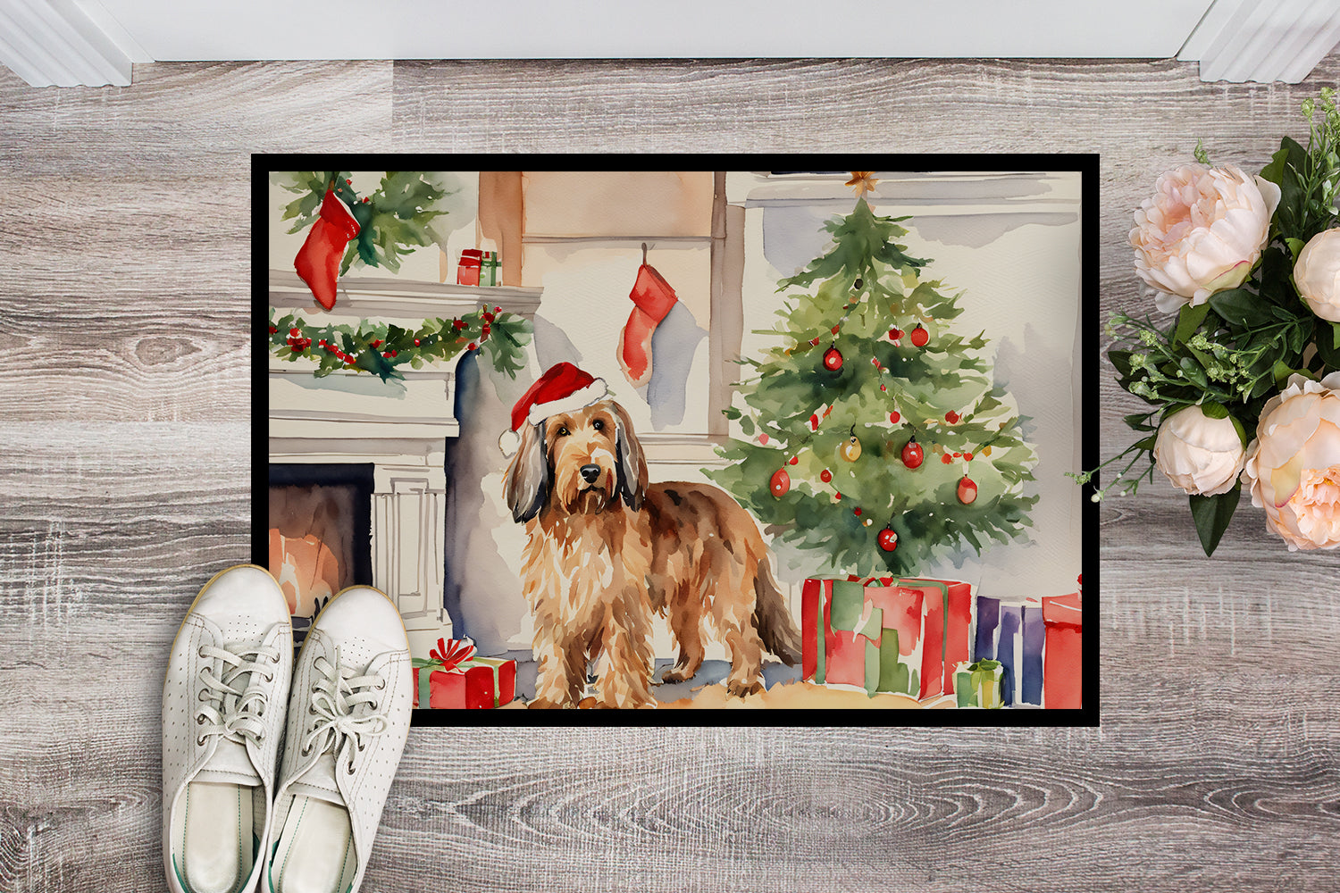 Otterhound Cozy Christmas Doormat
