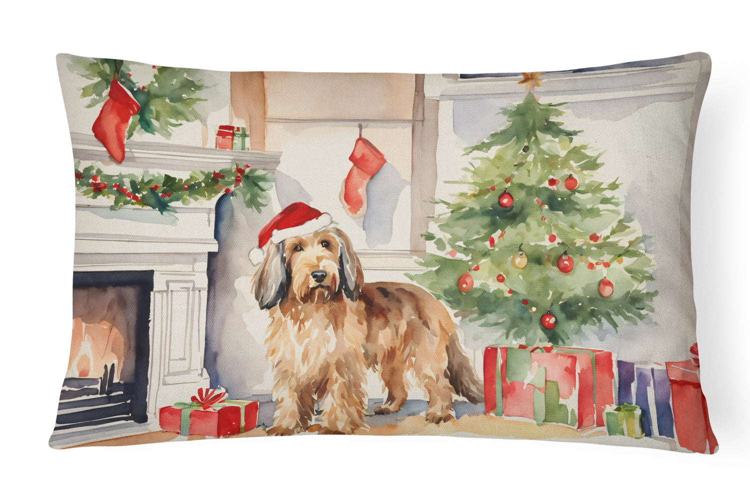 Buy this Otterhound Cozy Christmas Throw Pillow