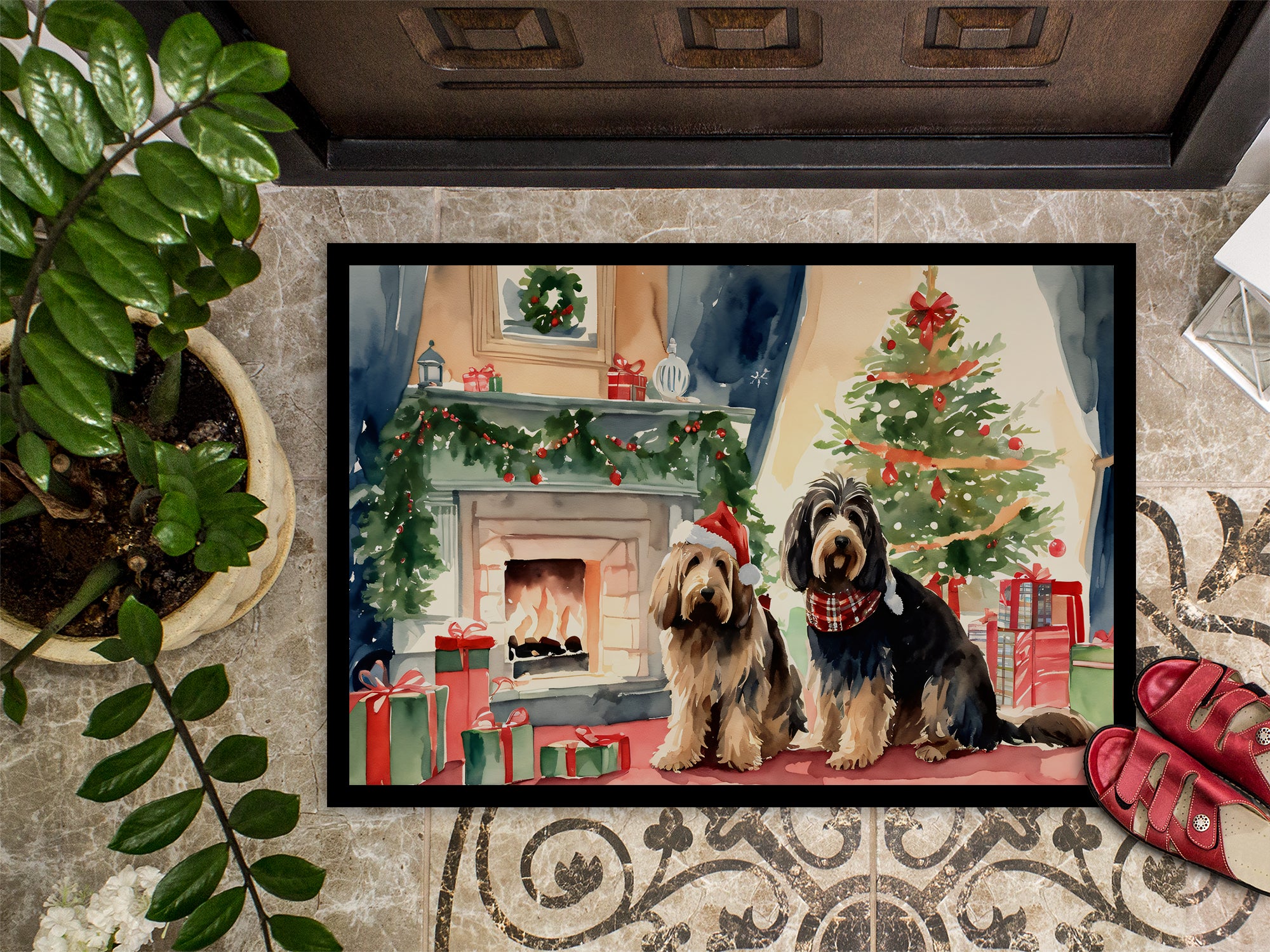 Otterhound Cozy Christmas Doormat