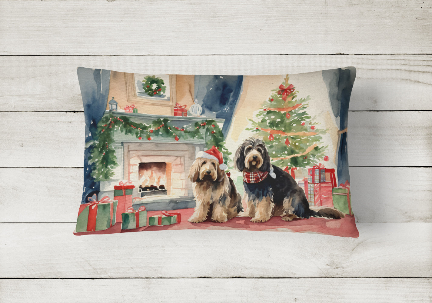 Buy this Otterhound Cozy Christmas Throw Pillow