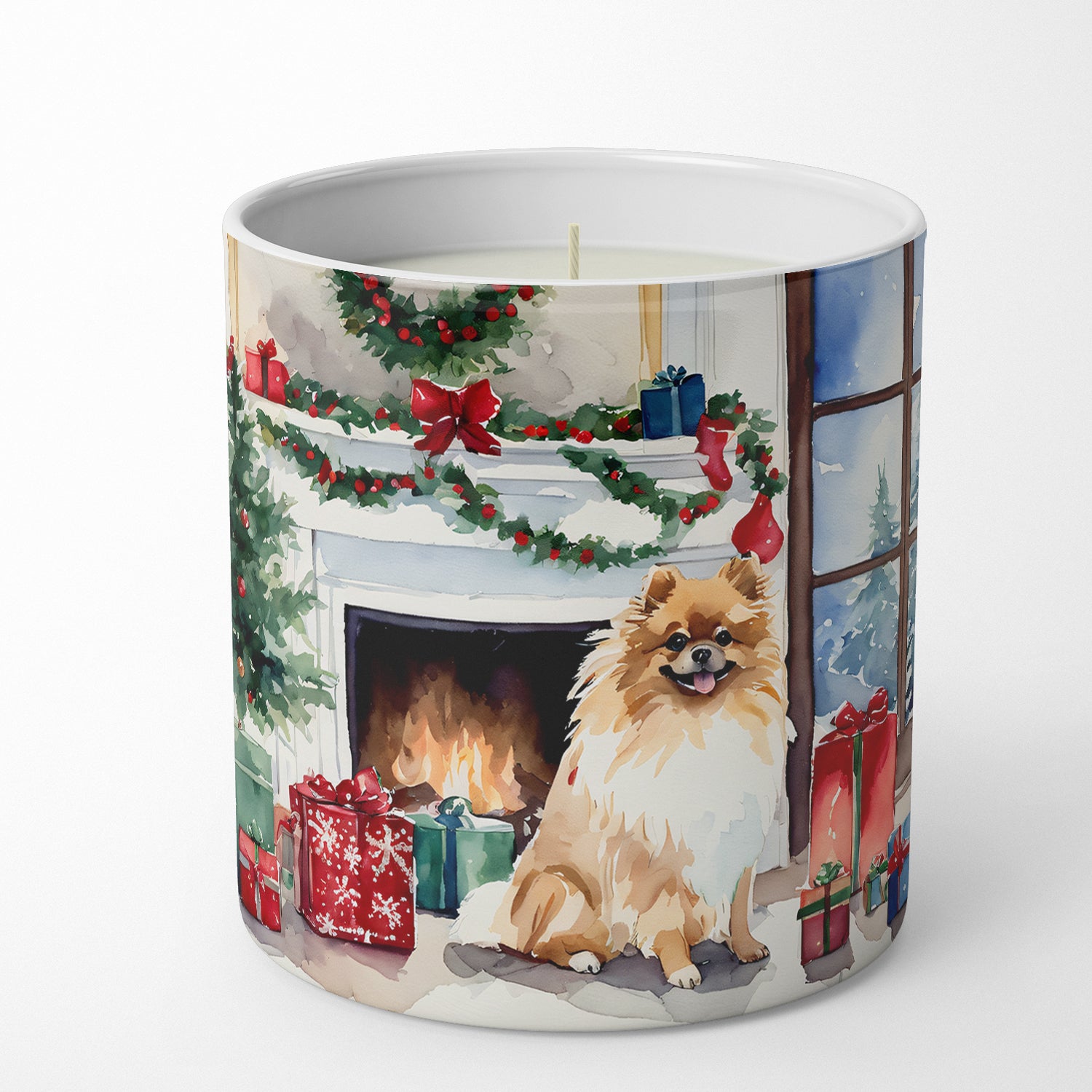 Pomeranian Cozy Christmas Decorative Soy Candle
