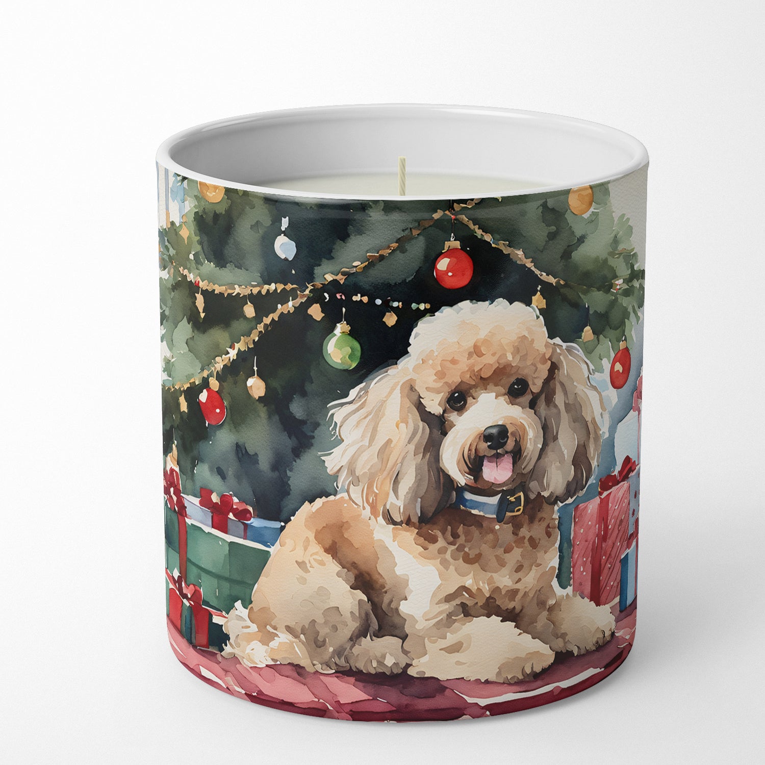 Poodle Cozy Christmas Decorative Soy Candle
