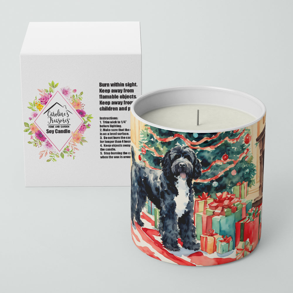 Portuguese Water Dog Cozy Christmas Decorative Soy Candle