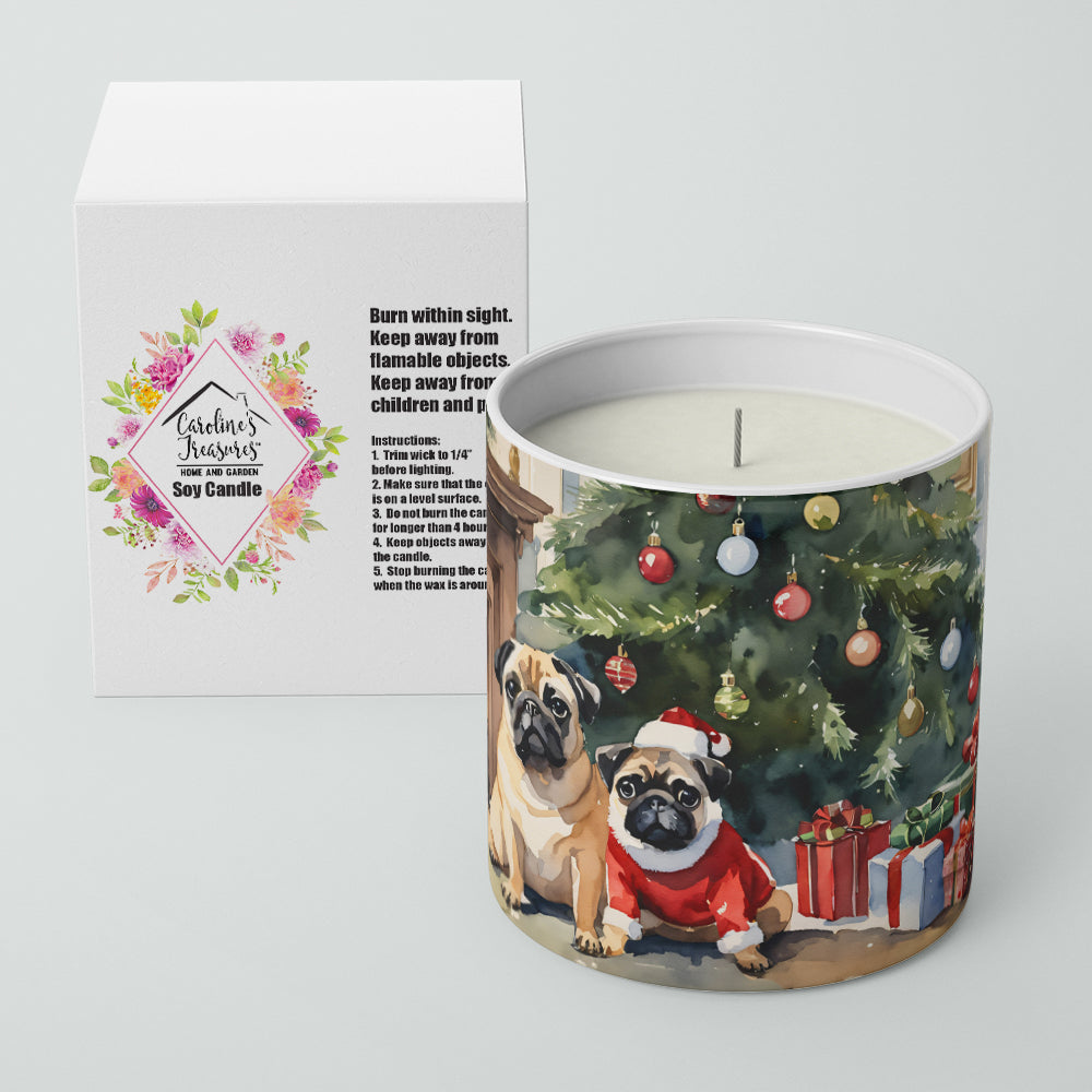 Buy this Pug Cozy Christmas Decorative Soy Candle