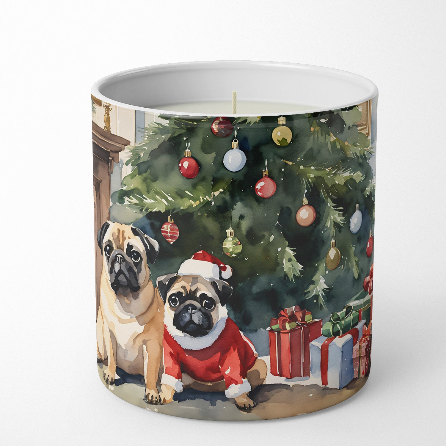 Pug Cozy Christmas Decorative Soy Candle