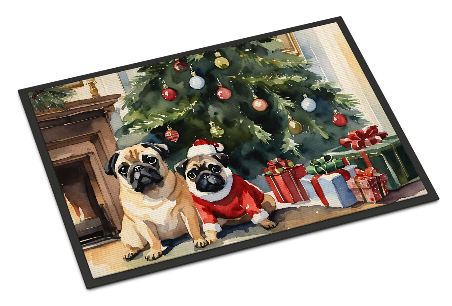 Buy this Pug Cozy Christmas Doormat