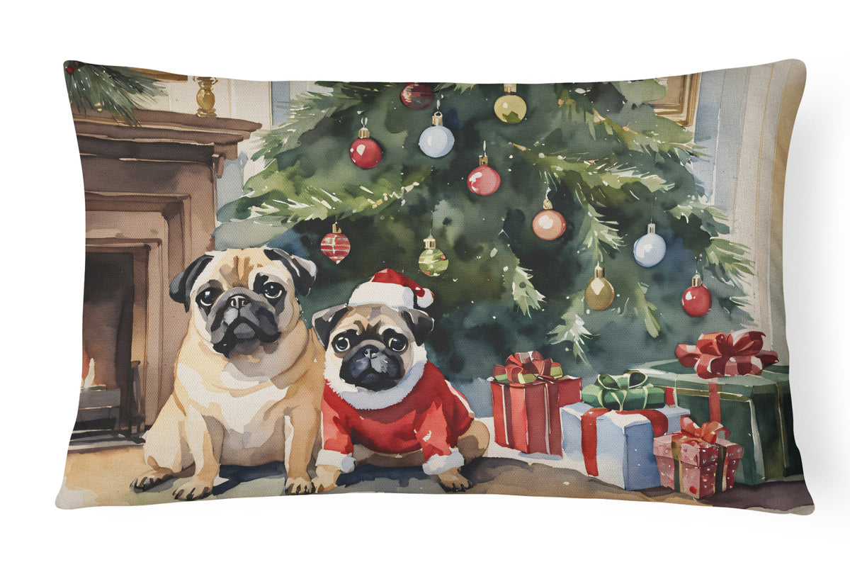Buy this Pug Cozy Christmas Throw Pillow