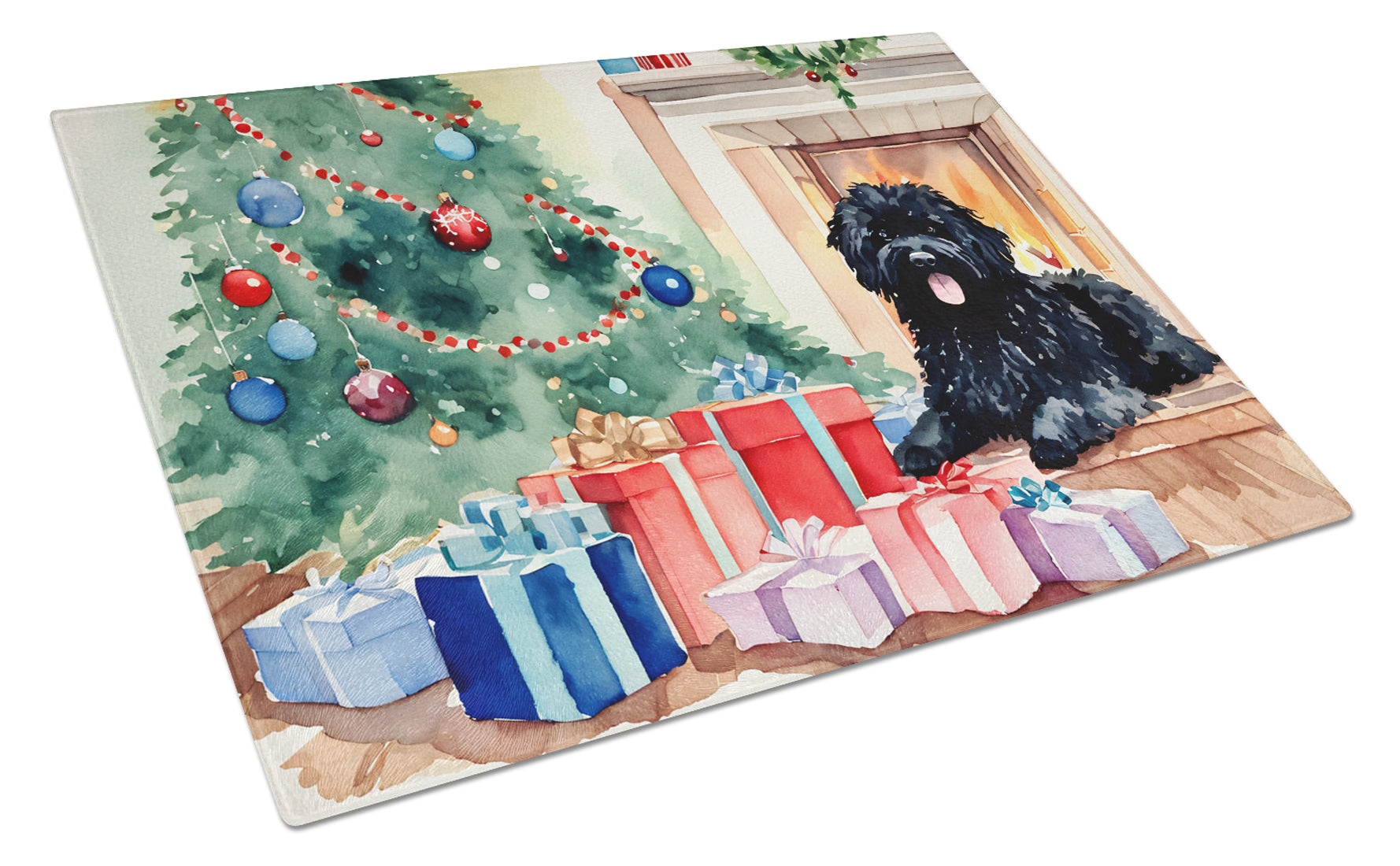 Buy this Puli Cozy Christmas Glass Cutting Board Large