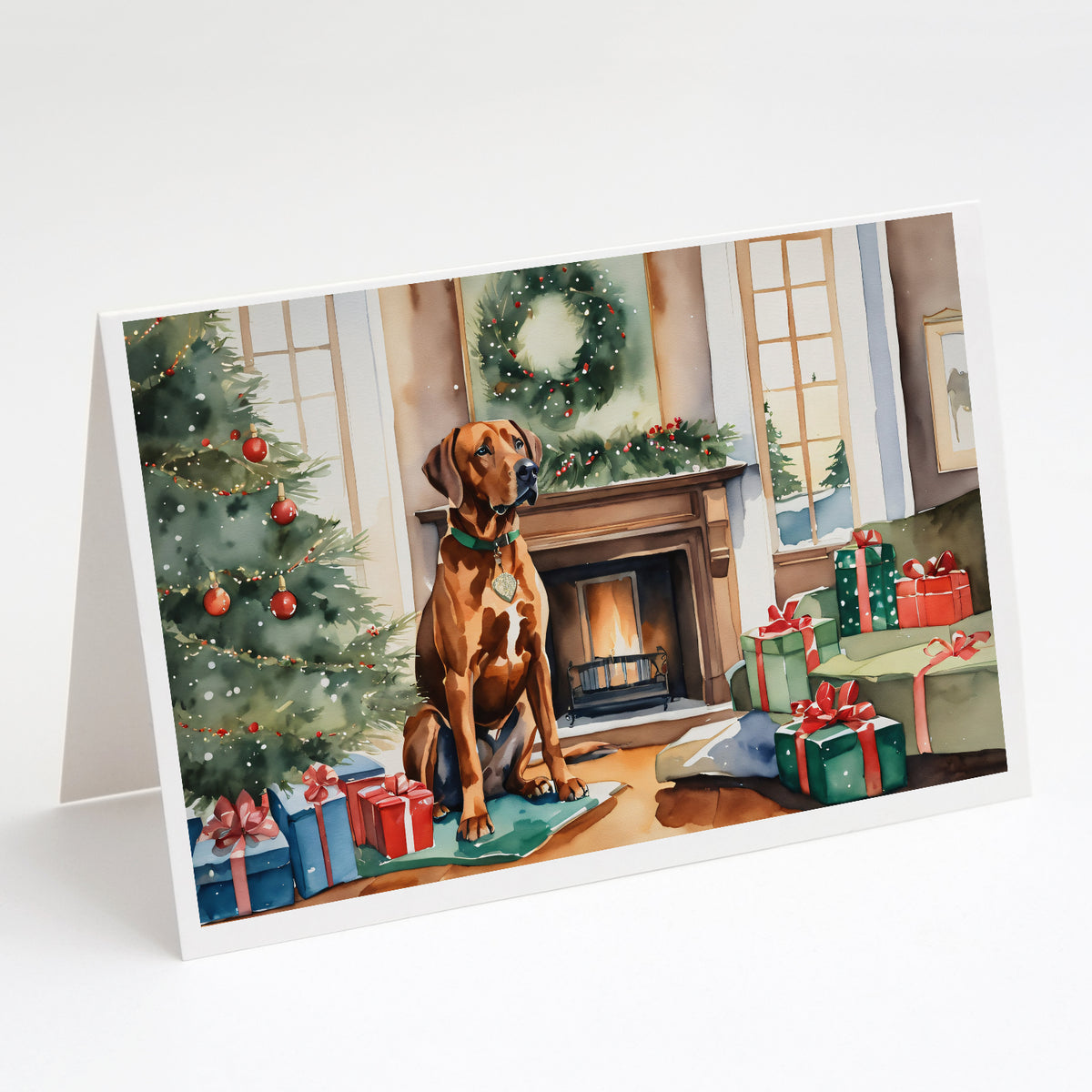 Buy this Rhodesian Ridgeback Cozy Christmas Greeting Cards Pack of 8