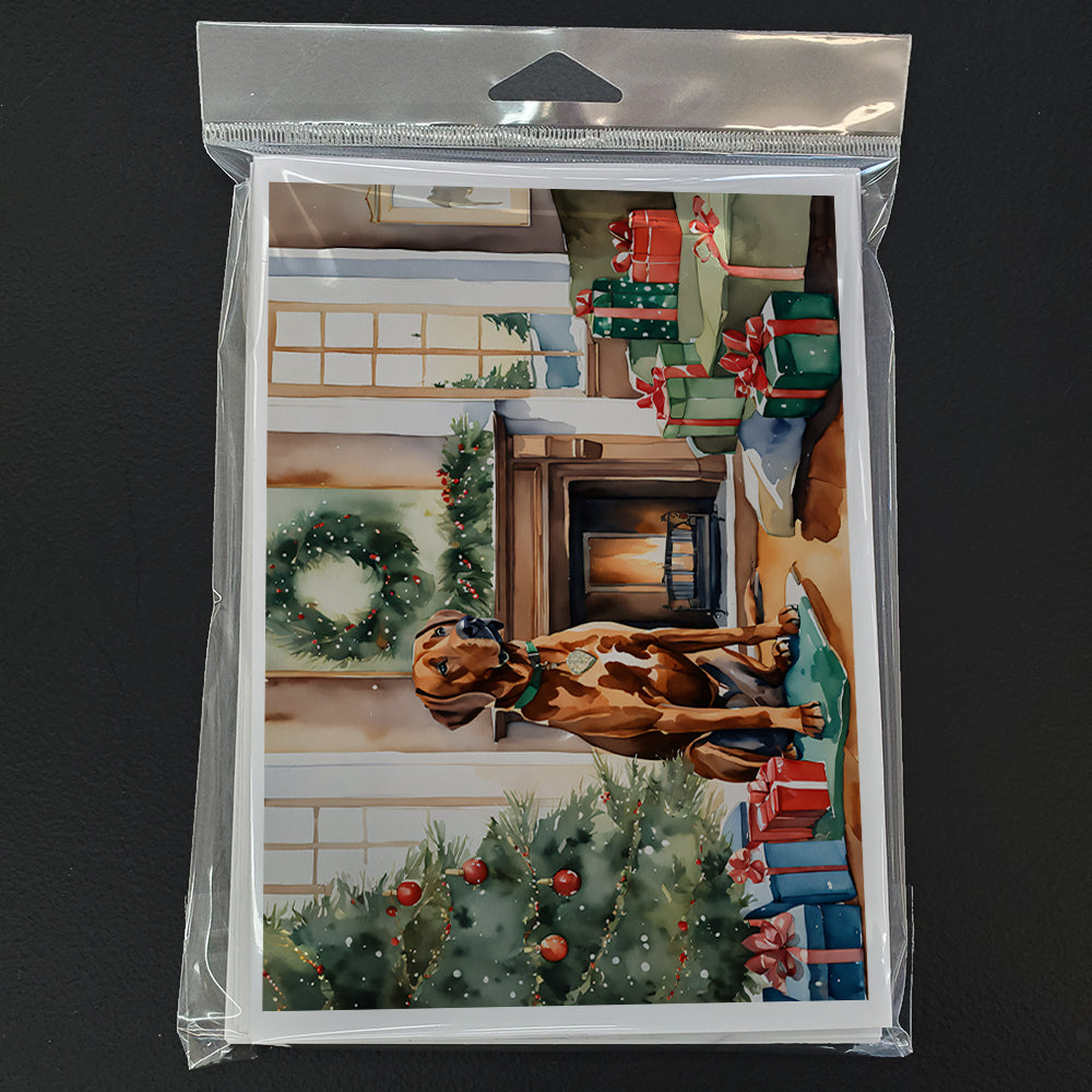Rhodesian Ridgeback Cozy Christmas Greeting Cards Pack of 8