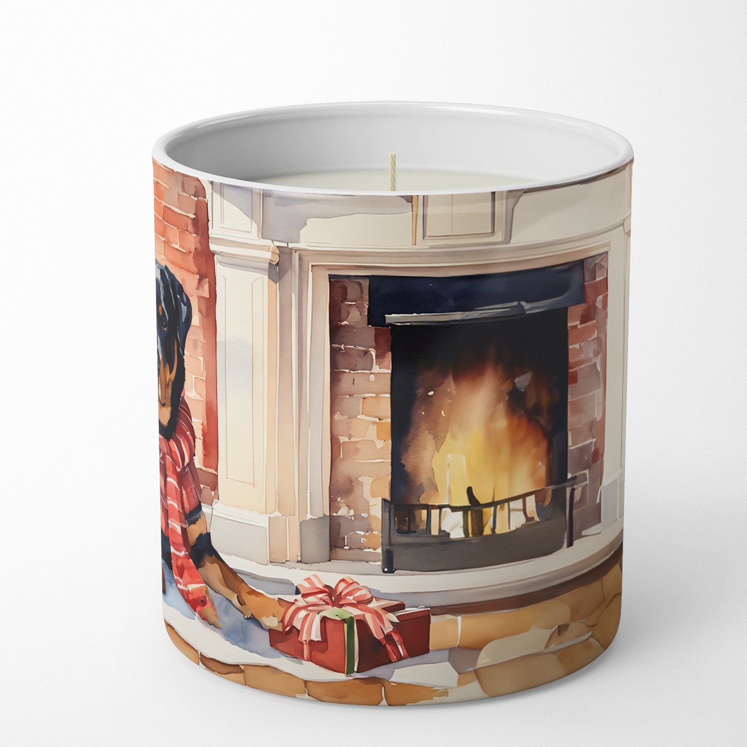 Rottweiler Cozy Christmas Decorative Soy Candle