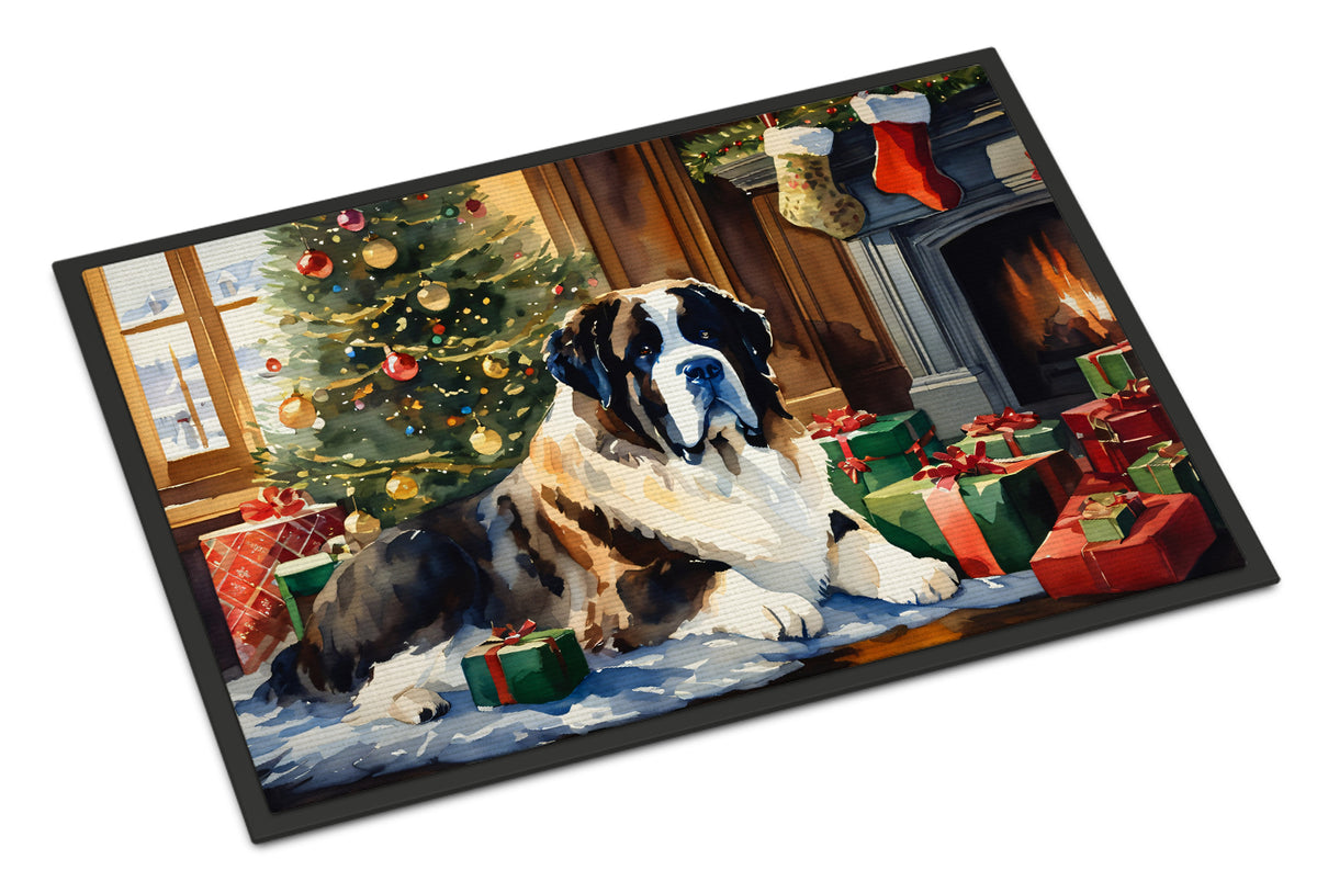 Buy this Saint Bernard Cozy Christmas Doormat