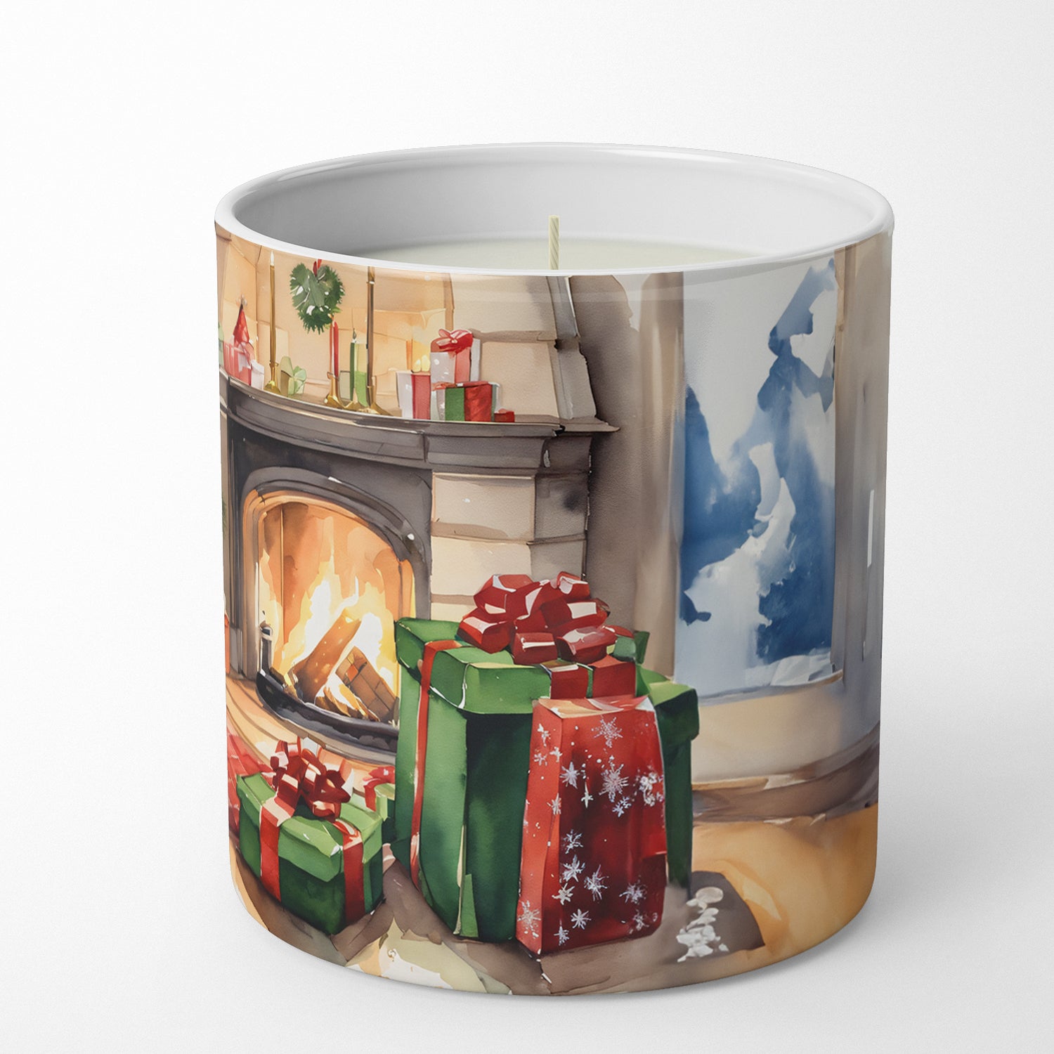Schnauzer Cozy Christmas Decorative Soy Candle