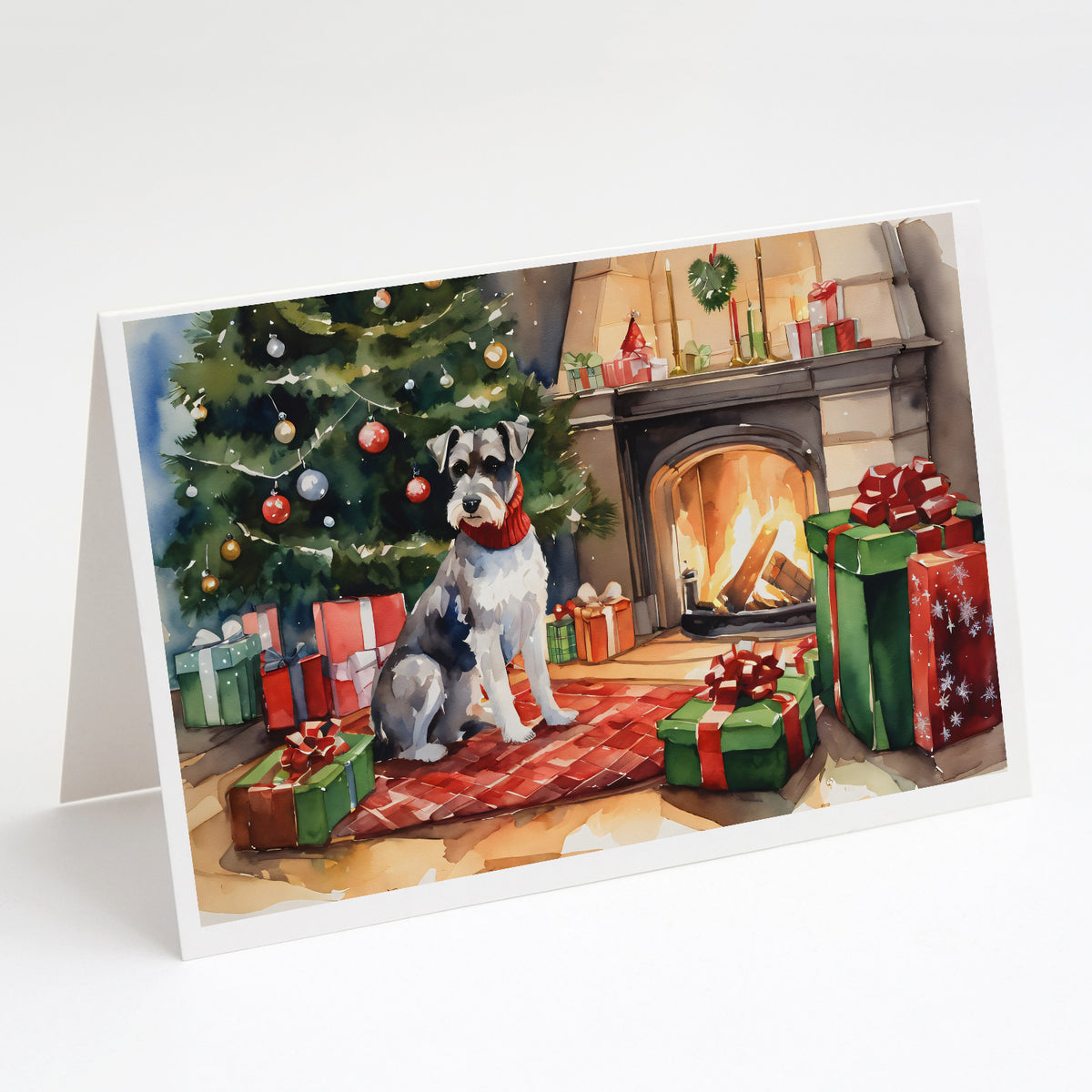 Buy this Schnauzer Cozy Christmas Greeting Cards Pack of 8