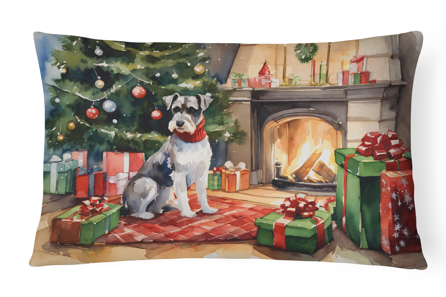 Buy this Schnauzer Cozy Christmas Throw Pillow