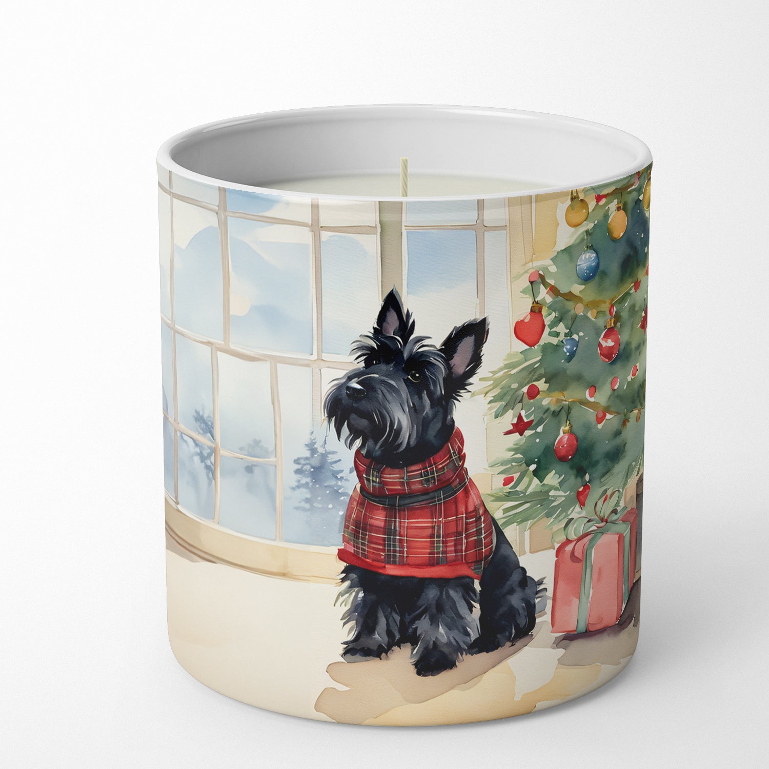 Buy this Scottish Terrier Cozy Christmas Decorative Soy Candle