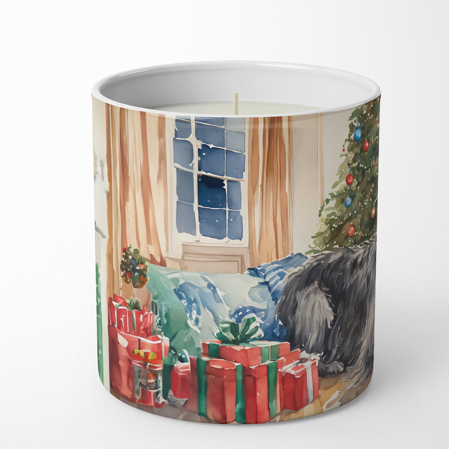 Scottish Deerhound Cozy Christmas Decorative Soy Candle