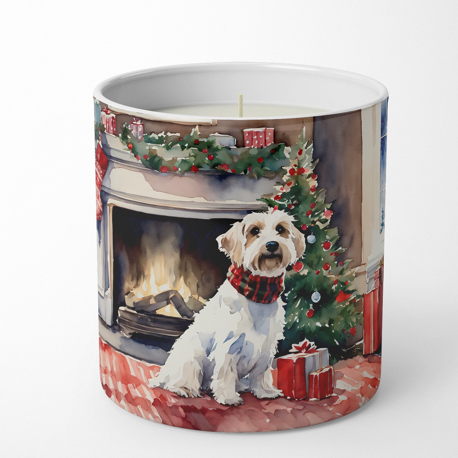 Sealyham Terrier Cozy Christmas Decorative Soy Candle