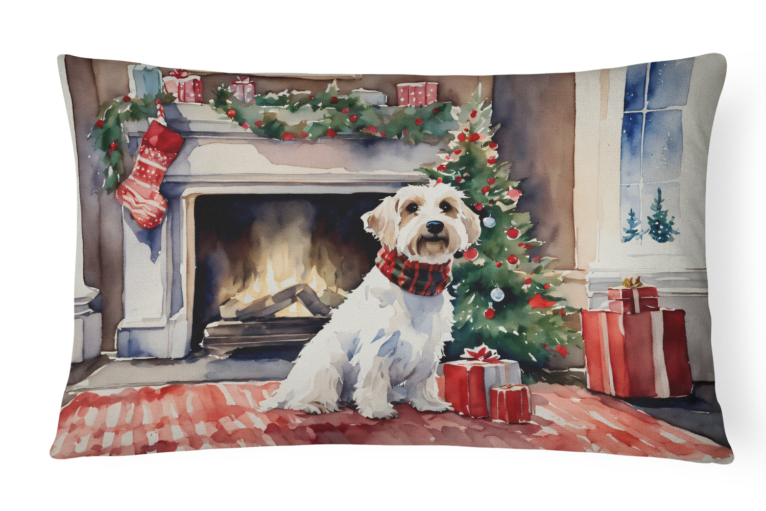 Buy this Sealyham Terrier Cozy Christmas Throw Pillow
