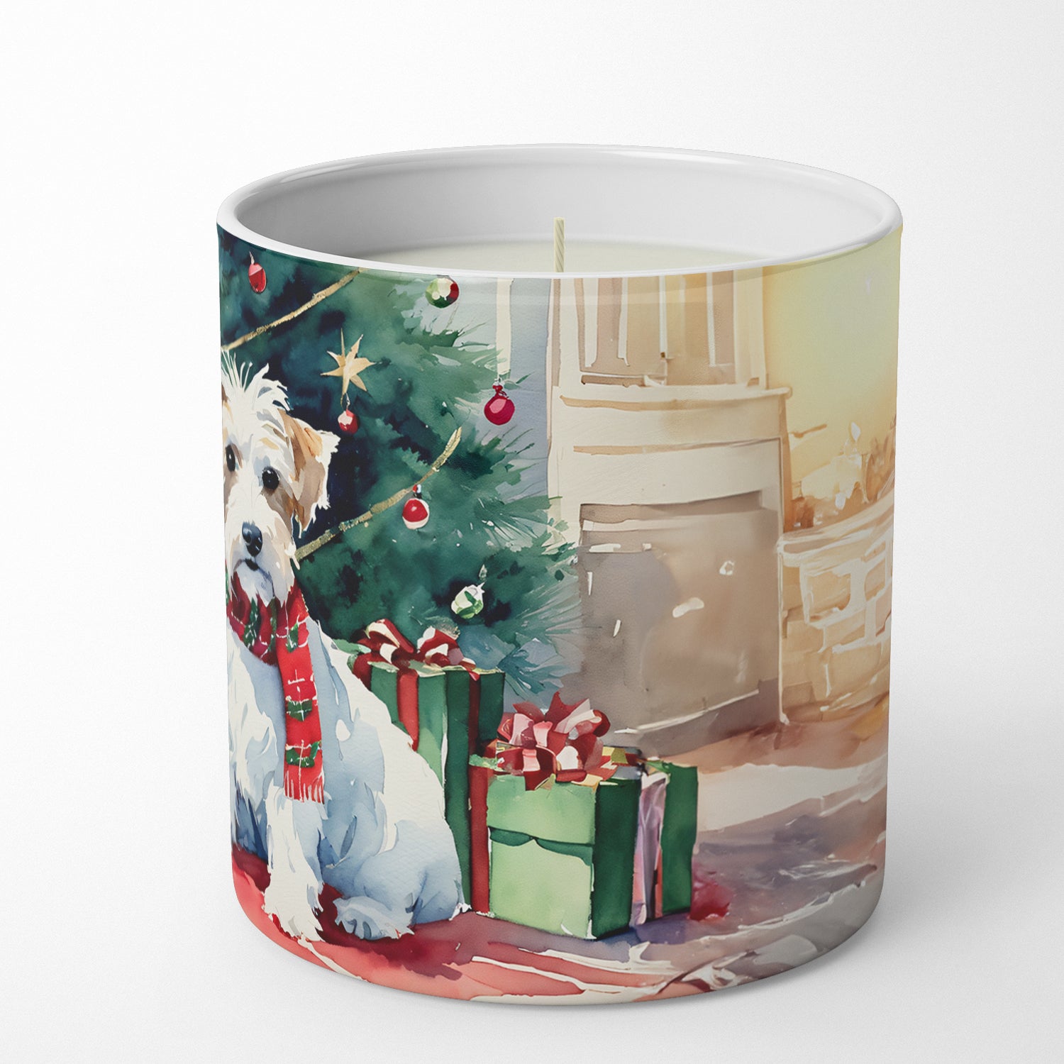 Sealyham Terrier Cozy Christmas Decorative Soy Candle