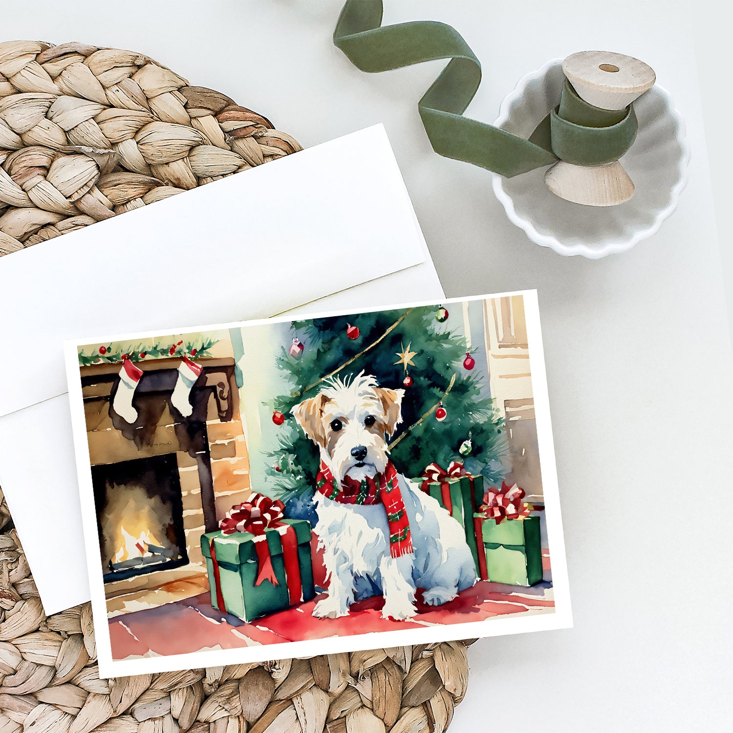 Buy this Sealyham Terrier Cozy Christmas Greeting Cards Pack of 8
