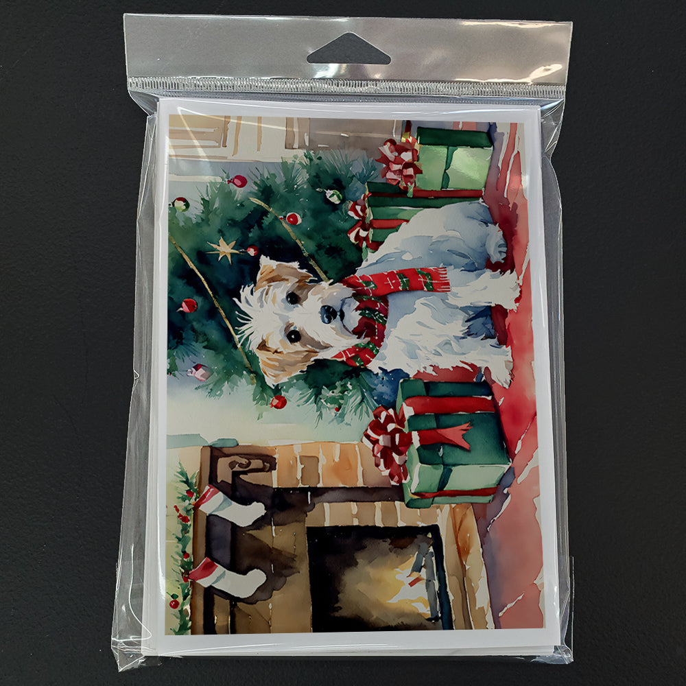 Sealyham Terrier Cozy Christmas Greeting Cards Pack of 8