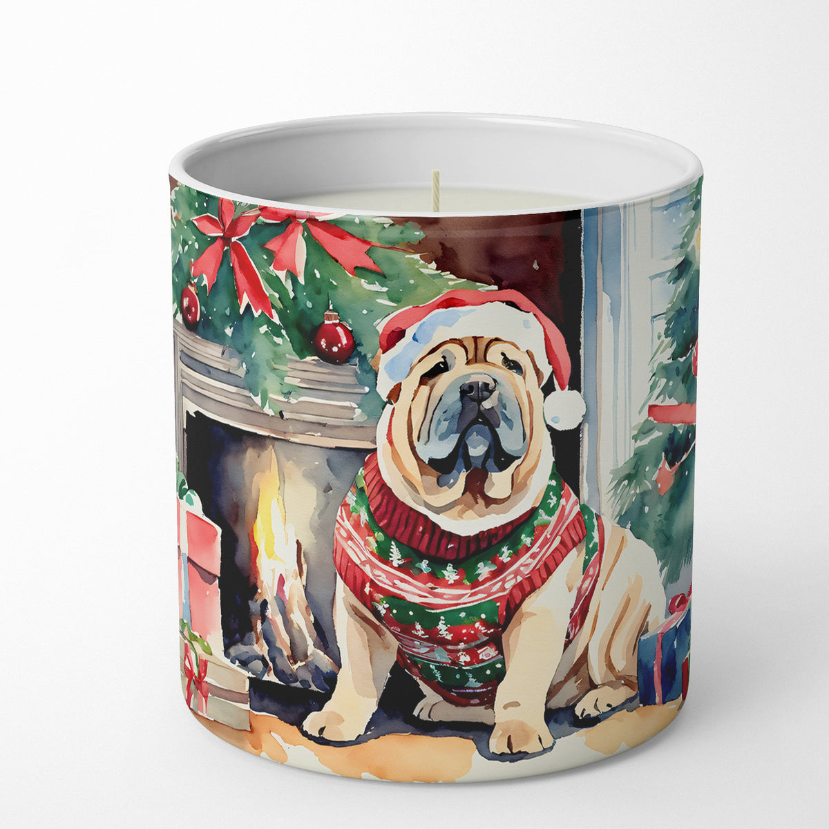 Buy this Shar Pei Cozy Christmas Decorative Soy Candle