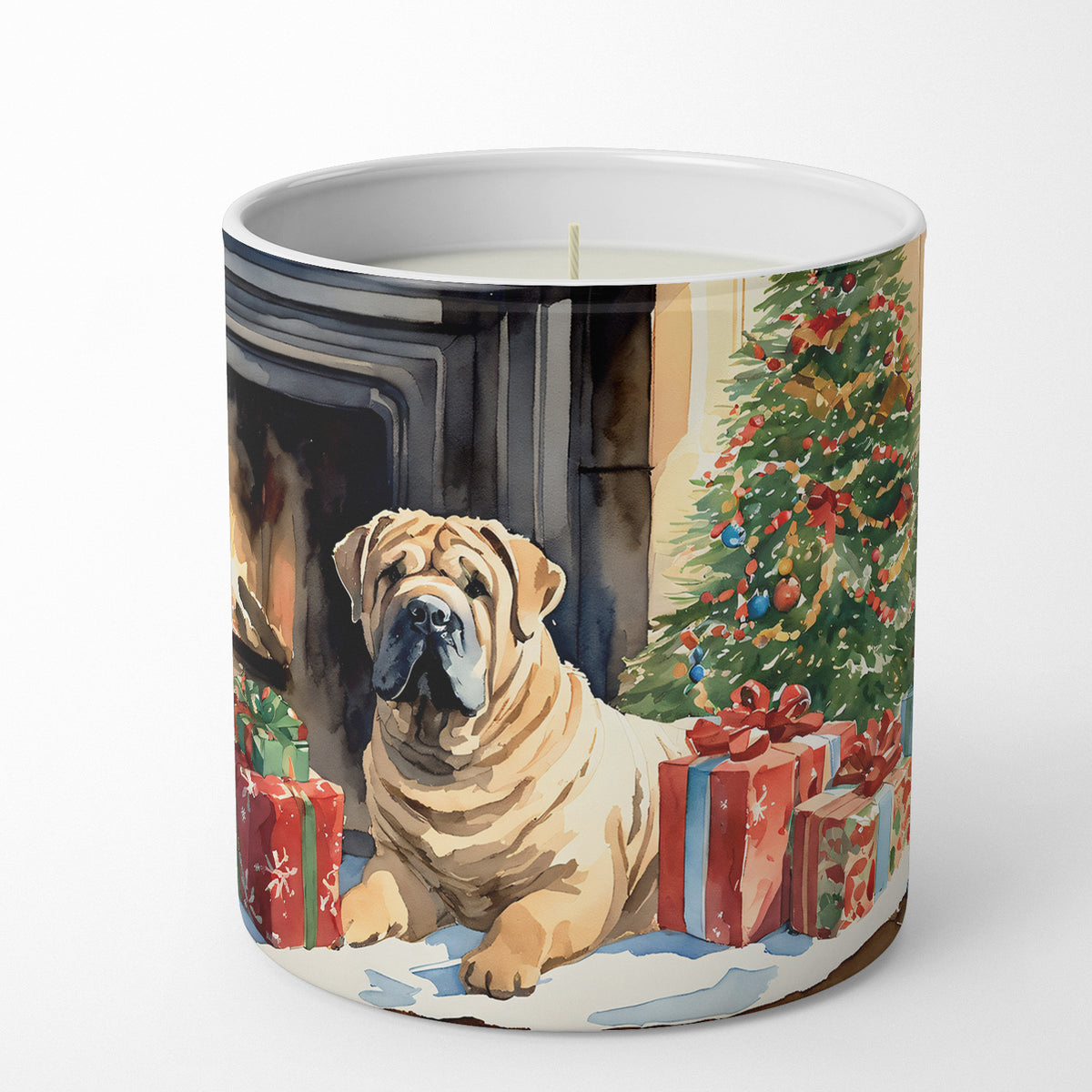 Buy this Shar Pei Cozy Christmas Decorative Soy Candle
