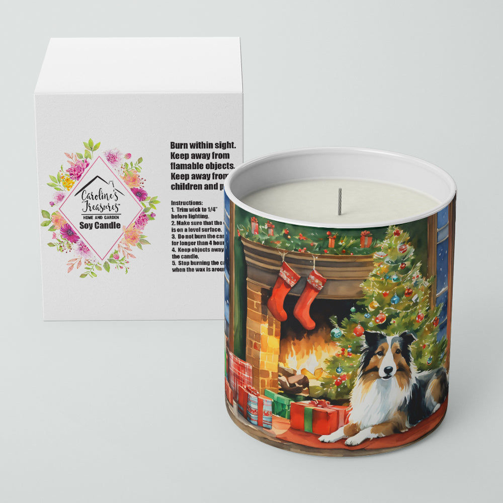 Sheltie Cozy Christmas Decorative Soy Candle
