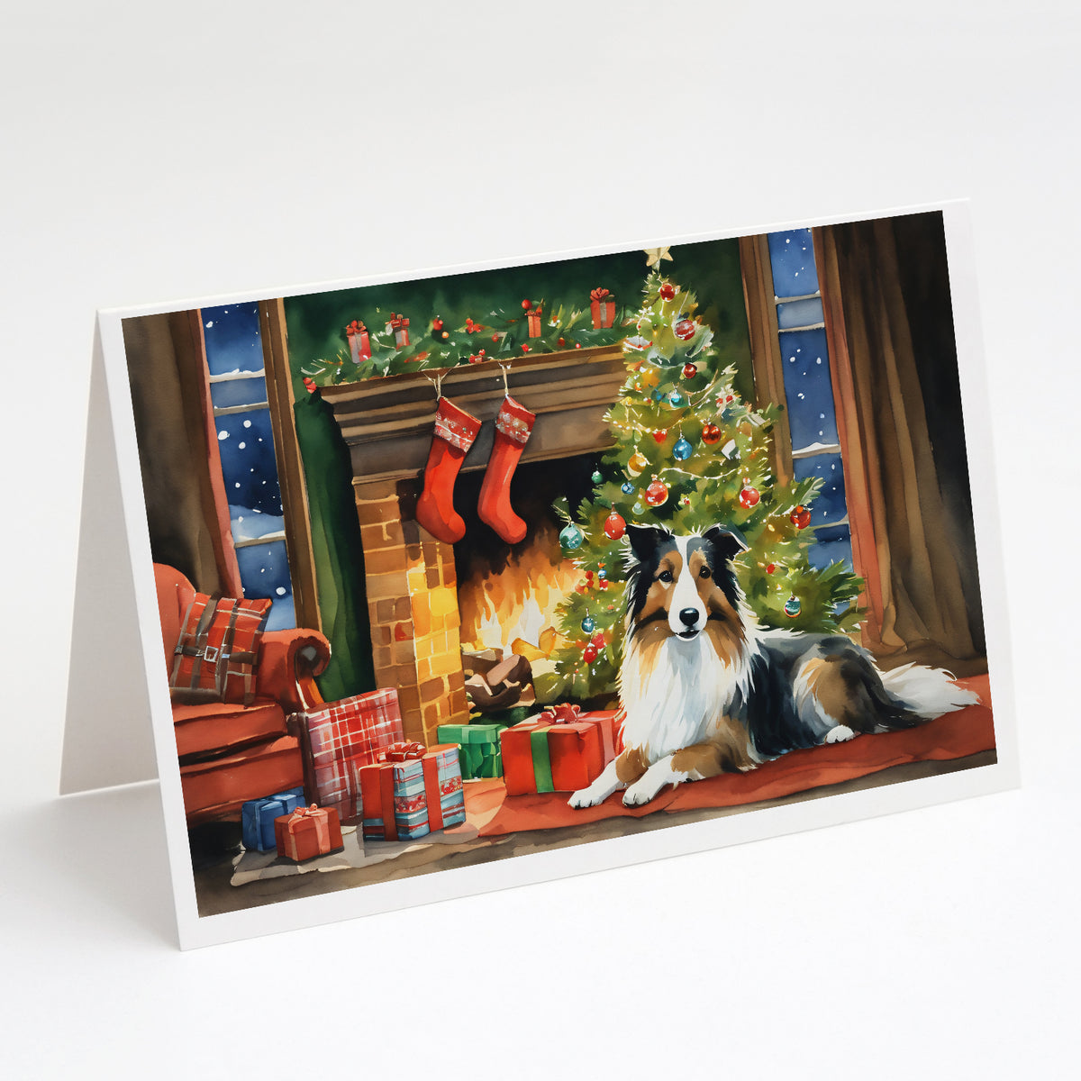 Buy this Sheltie Cozy Christmas Greeting Cards Pack of 8