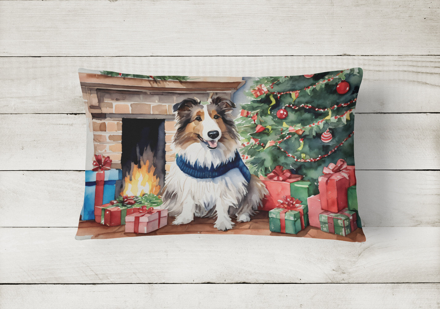 Buy this Sheltie Cozy Christmas Throw Pillow
