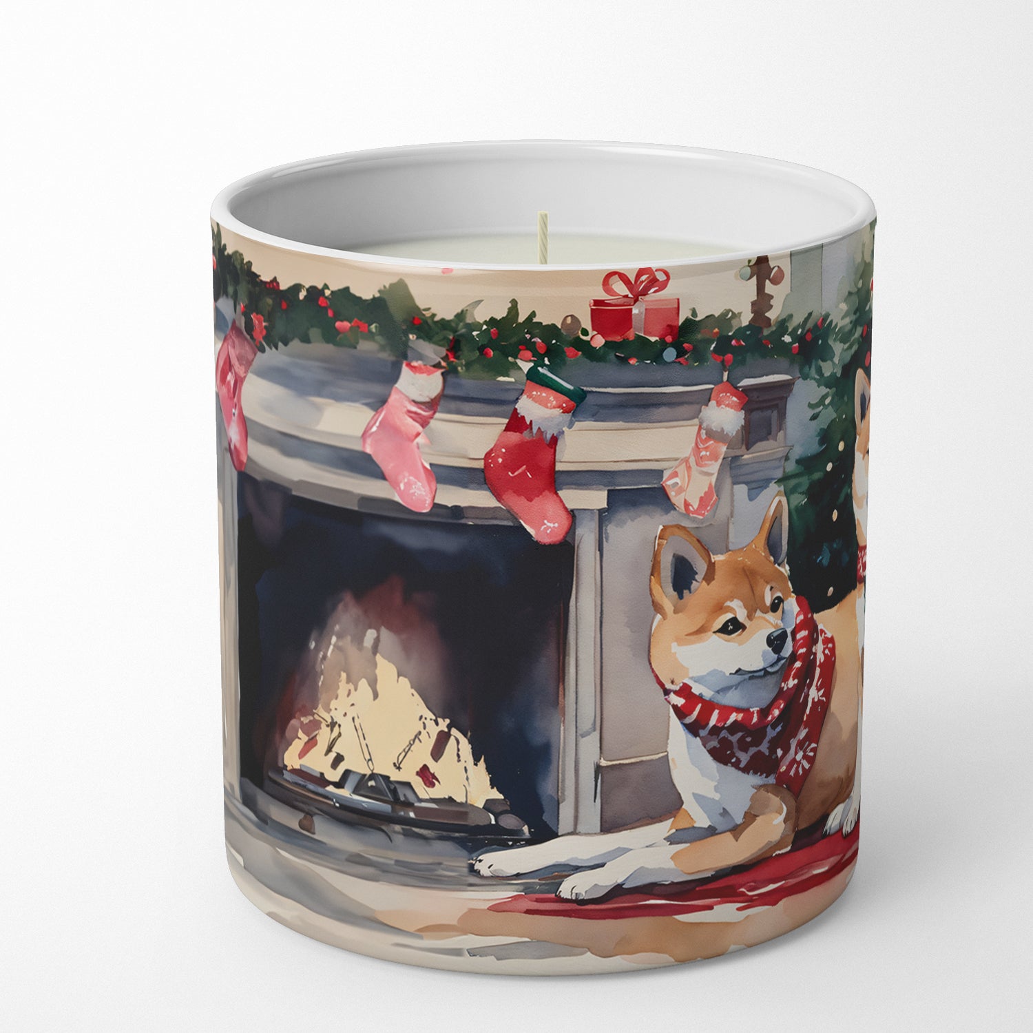 Shiba Inu Cozy Christmas Decorative Soy Candle