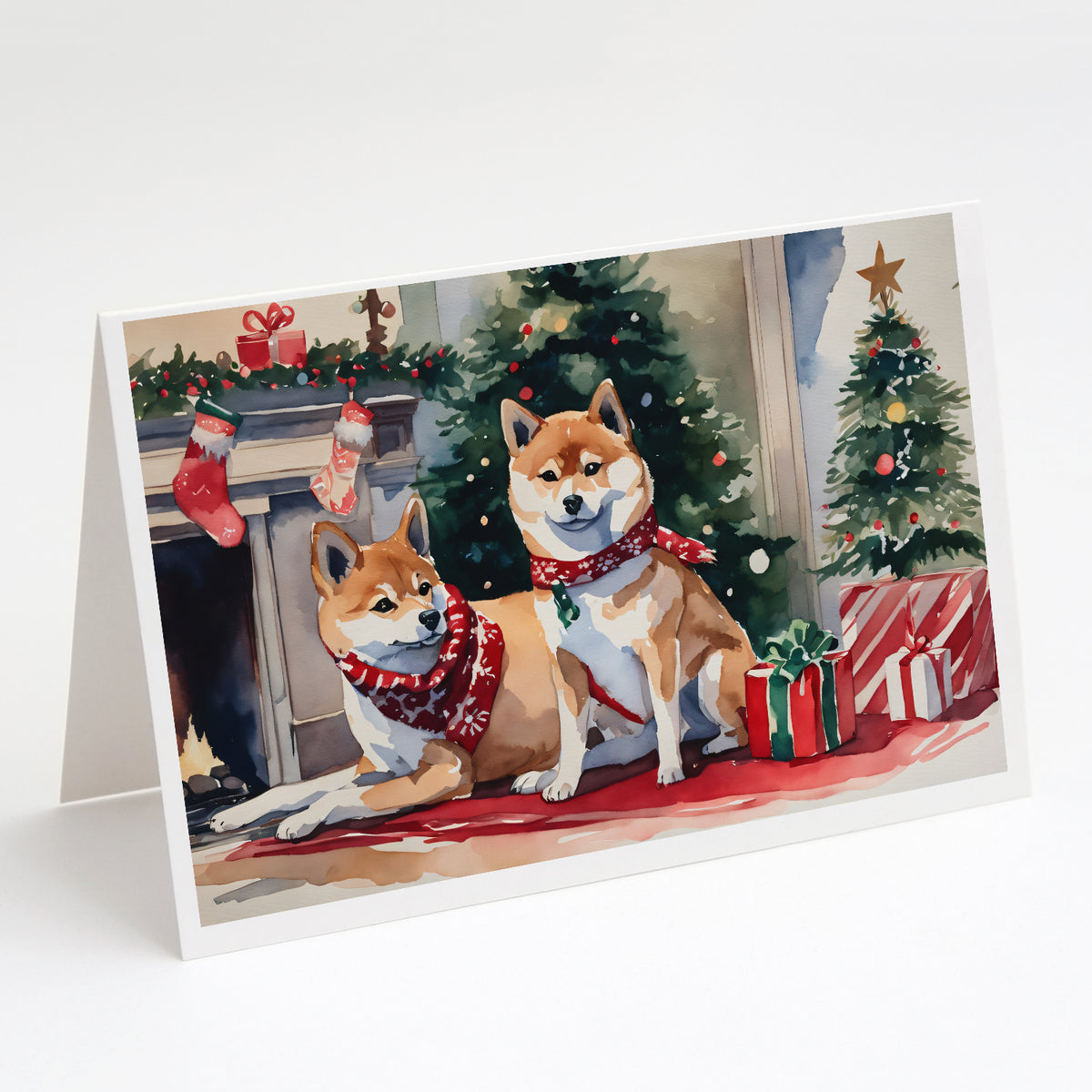 Buy this Shiba Inu Cozy Christmas Greeting Cards Pack of 8