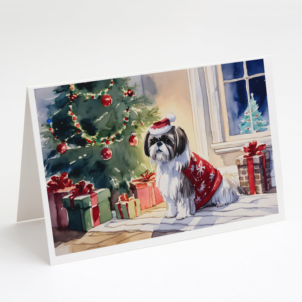 Buy this Shih Tzu Cozy Christmas Greeting Cards Pack of 8