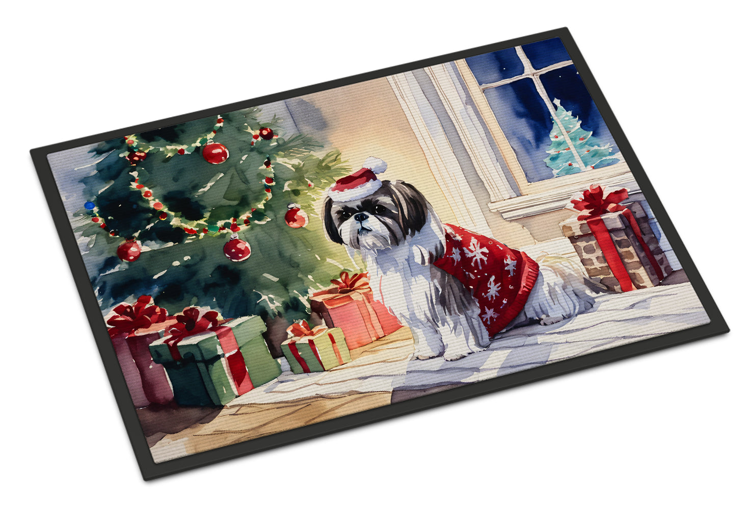 Buy this Shih Tzu Cozy Christmas Doormat