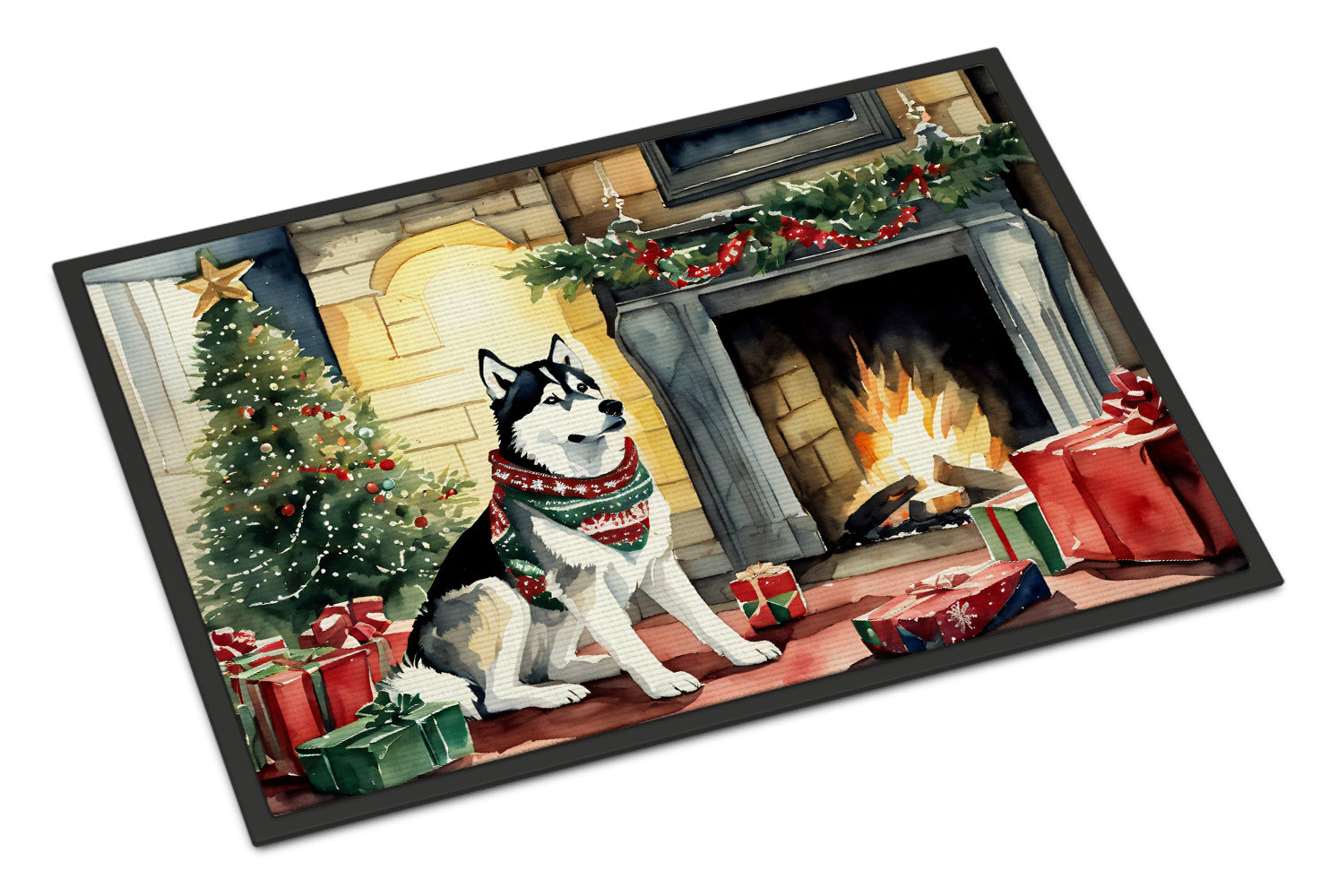 Buy this Siberian Husky Cozy Christmas Doormat
