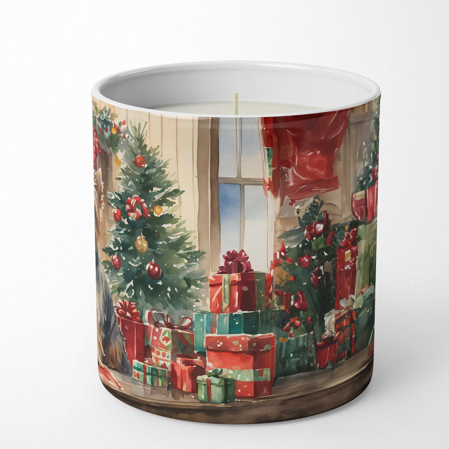 Silky Terrier Cozy Christmas Decorative Soy Candle