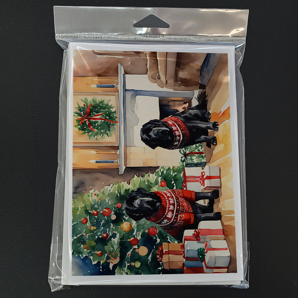 Tibetan Mastiff Cozy Christmas Greeting Cards Pack of 8