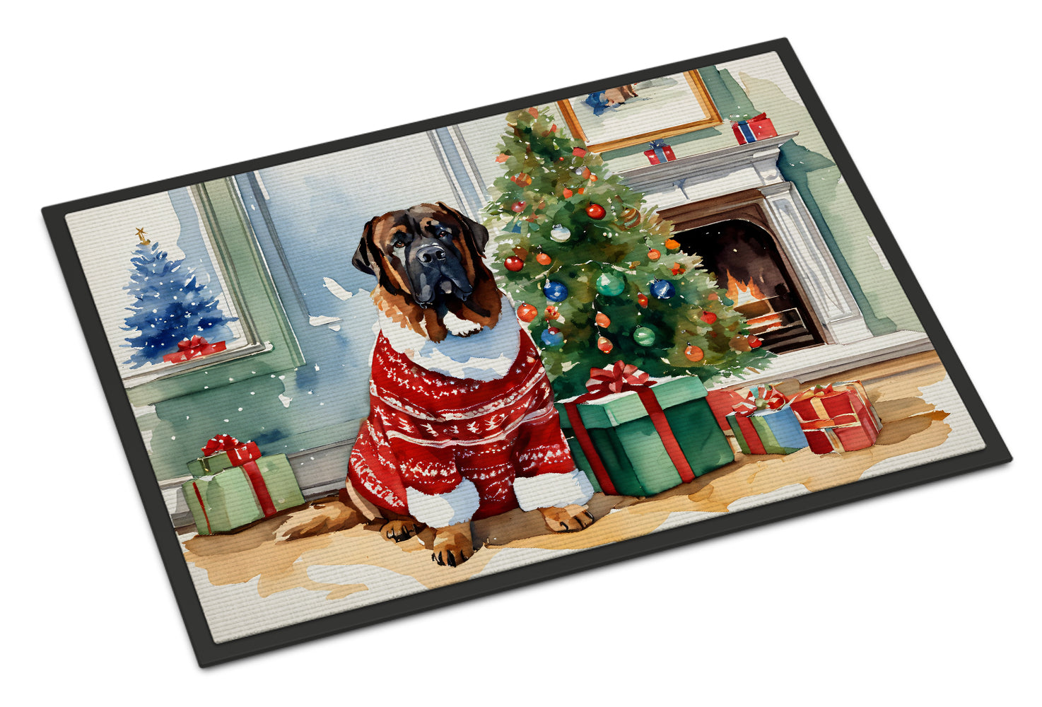 Buy this Tibetan Mastiff Cozy Christmas Doormat