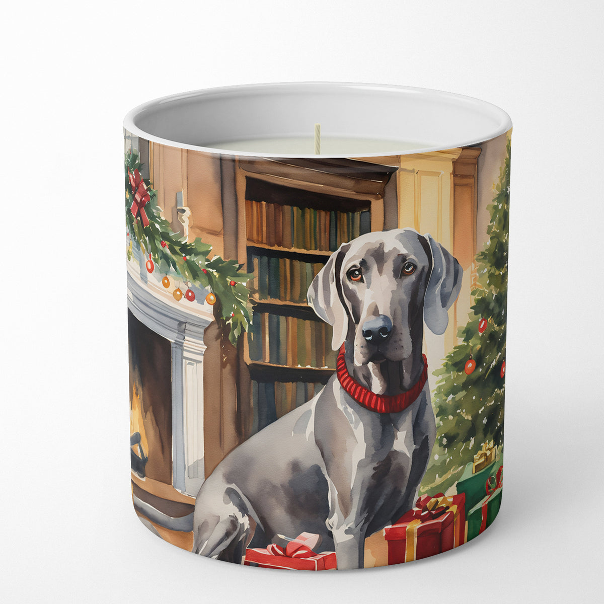 Buy this Weimaraner Cozy Christmas Decorative Soy Candle
