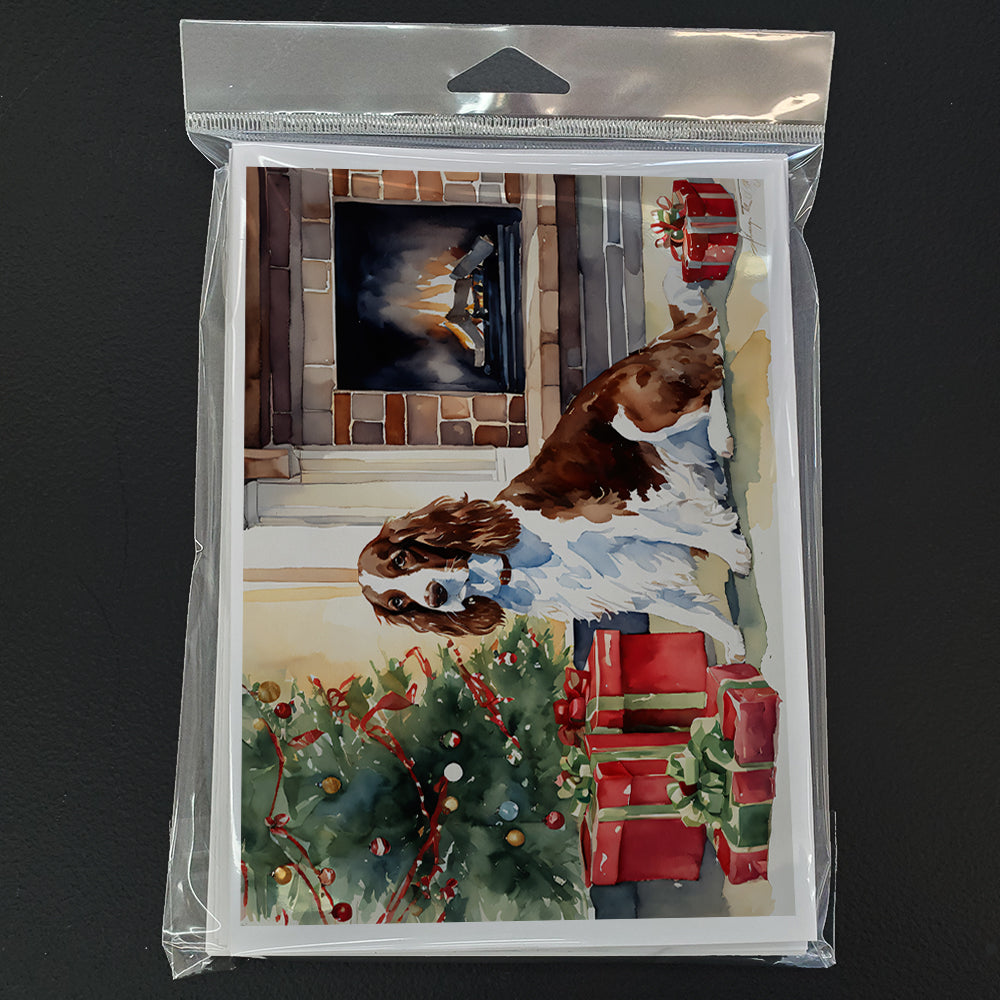 Welsh Springer Spaniel Cozy Christmas Greeting Cards Pack of 8