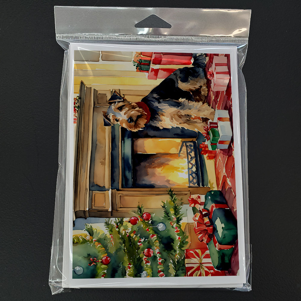 Welsh Terrier Cozy Christmas Greeting Cards Pack of 8