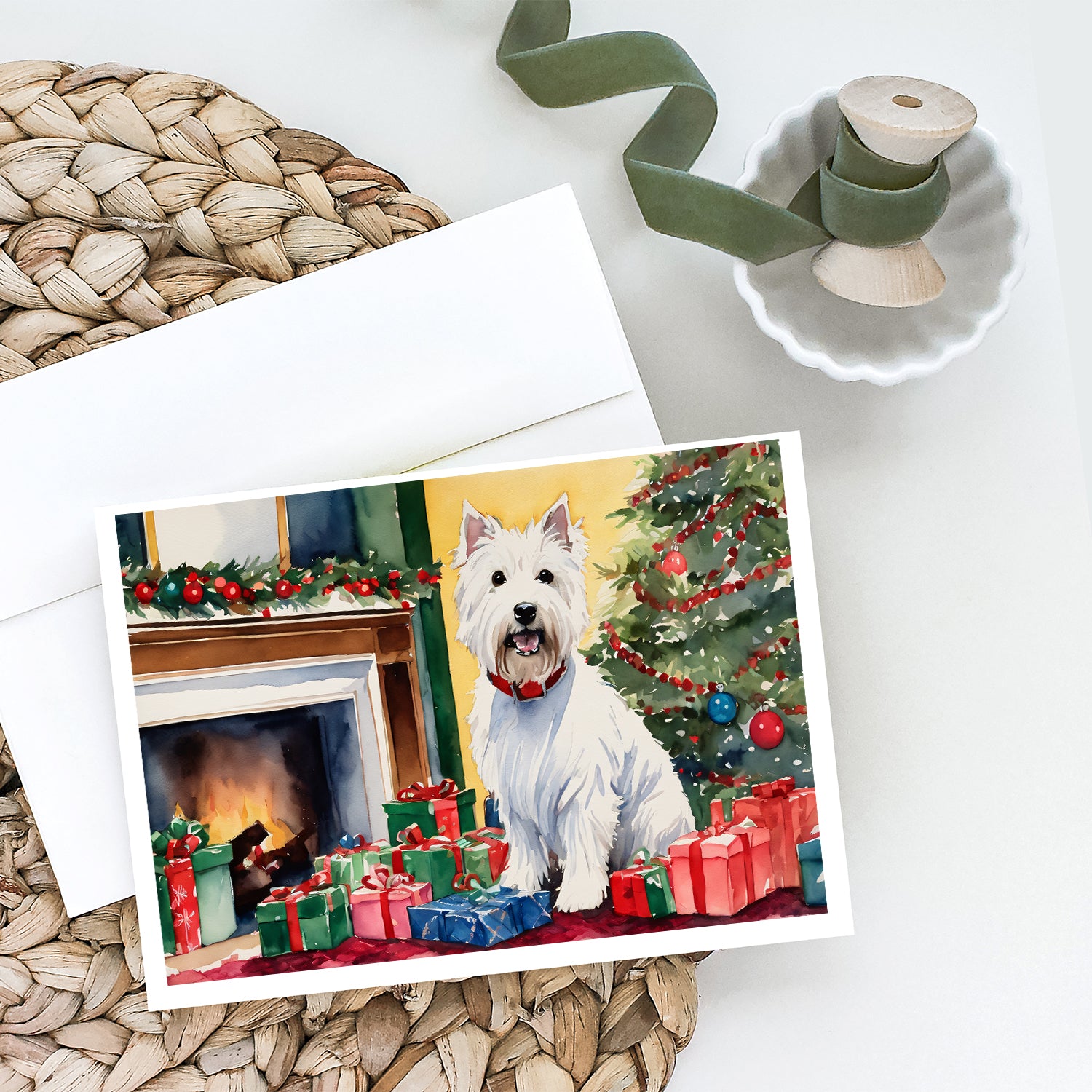 Buy this Westie Cozy Christmas Greeting Cards Pack of 8