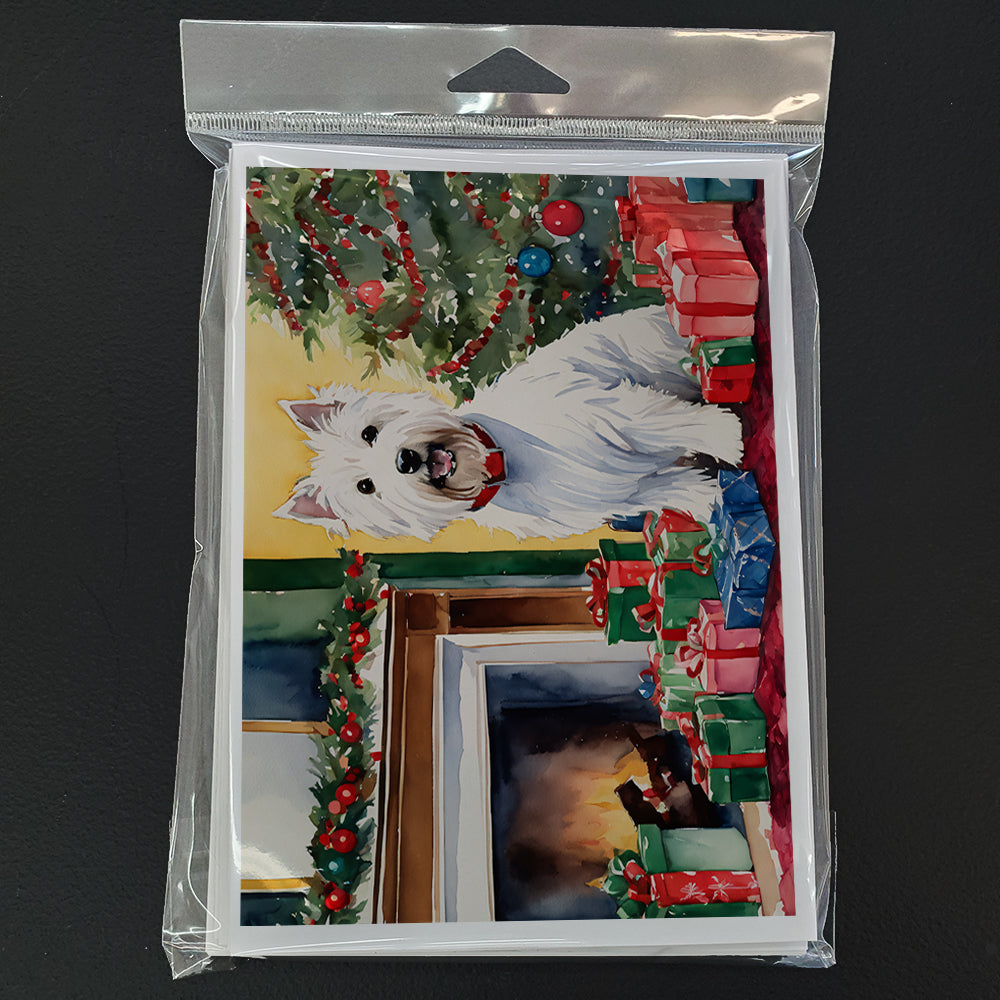 Westie Cozy Christmas Greeting Cards Pack of 8